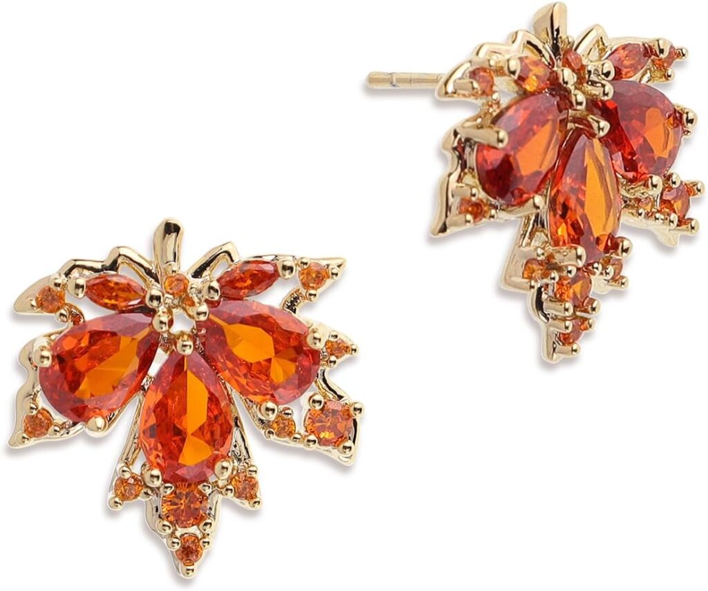 Jean Beau Pearl Flower Leaf Stud Earrings for Women Statement Cluster CZ Pearls Earring Gold Plated Sterling Silver Wedding Prom Birthday Fashion Jewelry Gift