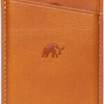 Bullstrap Handcrafted Premium Leather MagSafe Wallet | Compatible w/All MagSafe iPhone Cases | Slim & Minimalist Premium Full-Grain Leather Magnetic Card Holder for iPhone | Sienna