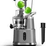 Cold Press Juicer Machine, SiFENE Slow Masticating Juicer, 83mm Wide Chute for Whole Fruits & Vegetables, Easy to Clean, High Yield, Non BPA, Gray