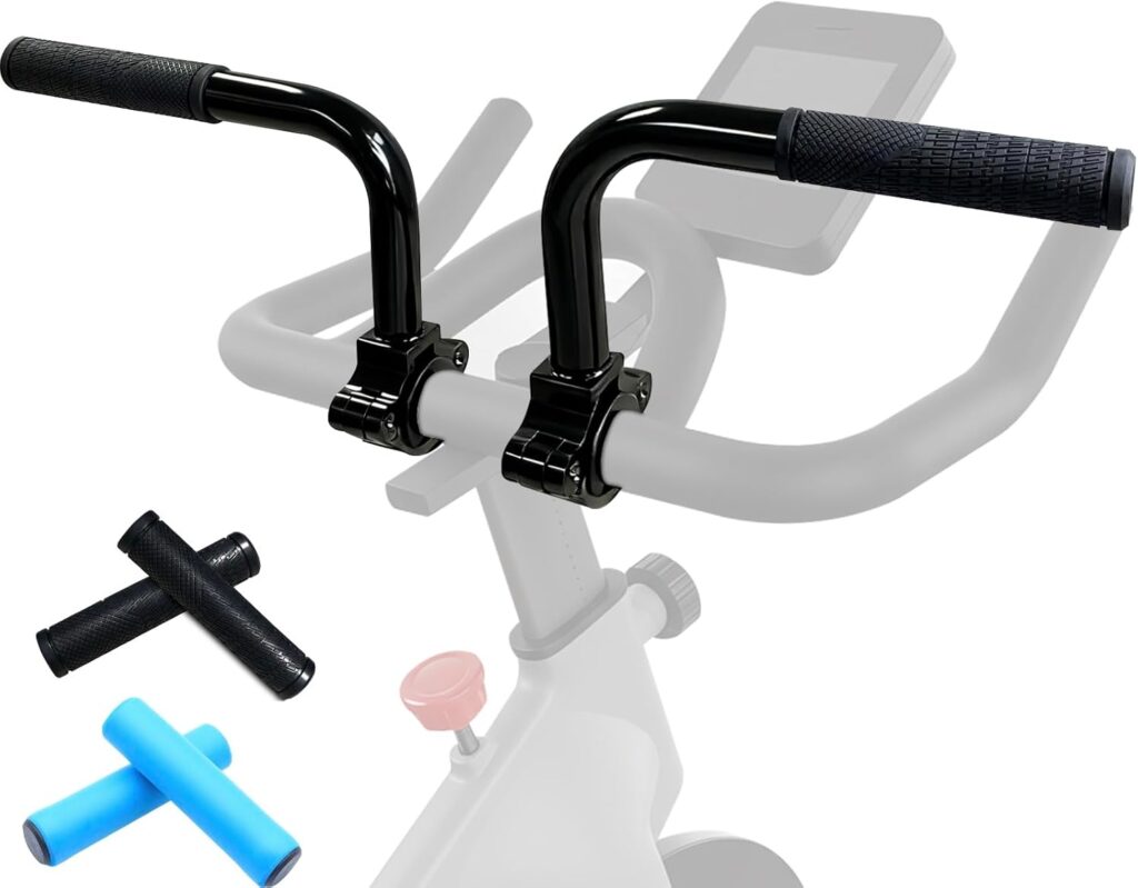 Handlebar Extenders for Peloton Bike, Universal Exercise Bike Handlebar Extension for Indoor Cycling, Treadmill, Wheelchair, Stroller – 2 Grips to Relieve Back Pain