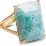 Purple Amethyst Ring, Rectangle Amethyst Jewelry Ring for Women, Handmade Adjustable Gold Crystal Ring for Amethyst Jewelry, February Birthstone Ring for Her.