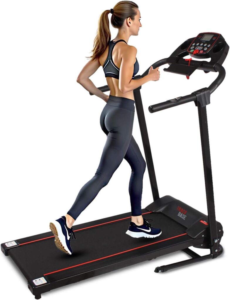SereneLife Smart Digital Folding Exercise Machine – Electric Motorized Treadmill with Downloadable Sports App for Running & Walking – Pairs to Phones, Laptops, & Tablets via Bluetooth SLFTRD18.5