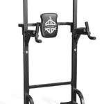 Sportsroyals Power Tower Pull Up Bar Station, 450LBS Stable Pull Up Dip Station for Home Gym Strength Training Equipment