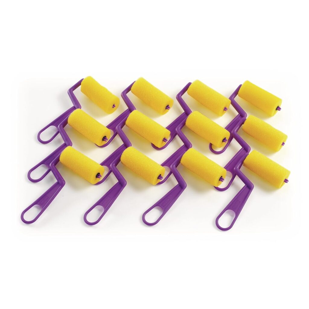 Colorations – FRS Foam Paint Rollers Multipack for Young Artists Paint Supply Painting Tools (Pack of 12)