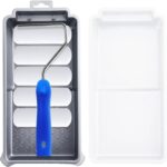 Mister Rui Foam Paint Roller, 8 Pack 4 Inch Paint Roller Kit, Complete 4″ Mini Paint Roller Kit with Small Foam Paint Roller Covers, Frame, Tray and Liner for Professional Painting Results