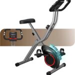 Indoor Exercise Bike Stationary Bikes for Home Gym, with 70% Pre-Assembled Lightweight Foldable Cycling Bike, 260 LBS Capacity, 5.5 LBS Flywheel for Home Quiet Workout