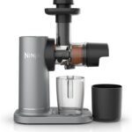 Ninja JC150 NeverClog Cold Press Juicer, Powerful Slow Juicer with Total Pulp Control, Countertop, Electric, 2 Pulp Functions, Dishwasher Safe, 2nd Generation, Silver (Renewed)