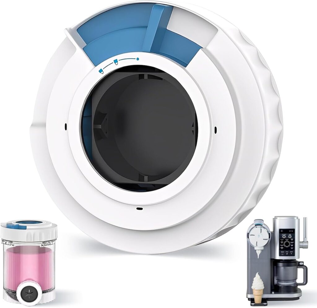 GuanQiao Dispense Lid and Press Assembly Replacement, Compatible with Ninja Swirl by Creami NC700 NC701 Series – Food Grade, Dishwasher Safe