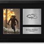 HWC Trading Jeremy Renner USL Framed Signed Printed Autograph Hawkeye The Avengers Print Photo Picture Display – Great Gift Idea – US Letter Size
