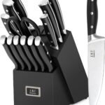 Premium Chef Knife Set,High Carbon Stainless Steel Ergonomic Rivet Handle,Sharp Knife Set for Kitchen,Hundreds of Years of Masterful Craftsmanship(Black,15PCS)