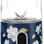 Laura Ashley Portable Blender for Smoothies by VQ – Compact, Powerful & Easy to use USB Rechargeable Mini Blender for Shakes and Smoothies with 450 mL Bottle – Smoothie Blender for Kitchen/Gym/Travel