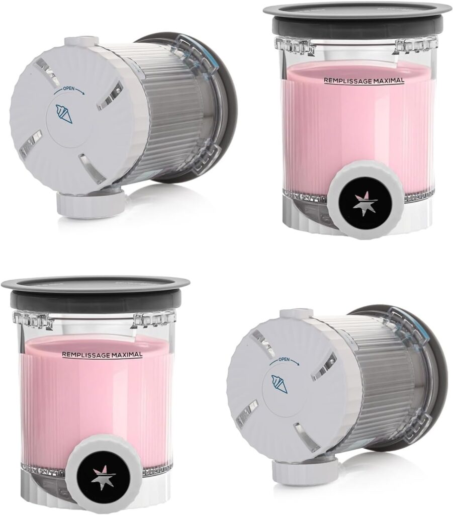 4 Pack ninja creami swirl pints and Lids,NC700 Makers Containers Cups creami accessories ，Compatible with Ninja Swirl Ice Cream & Soft Serve Makers