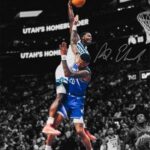 Ikonic Fotohaus Anthony Edwards Monster Dunk Signed Photo Autograph Print Wall Art Home Decor, 8 x 10 Inch, White
