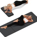 Foldable Yoga Mat Extra Thick 0.32 Inches Eco-Friendly POE Material, Non-Slip Design Fitness Mats, Multi-Purpose Workout Mats For Studio or Home Use (70 x 24 x 0.32 inches）