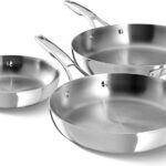 Premier Stainless Steel 3-Piece Fry Pan Set