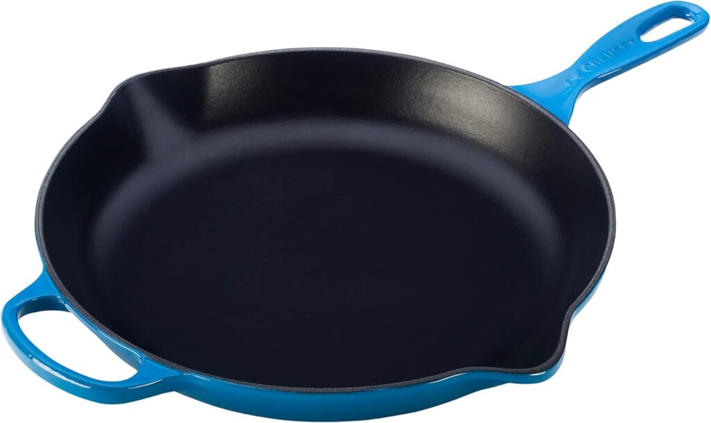 Le Creuset Enameled Cast Iron Signature Iron Handle Skillet, 11.75″, Marseille
