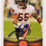 Lance Briggs Signed Bears 2012 Topps Football Trading Card #227