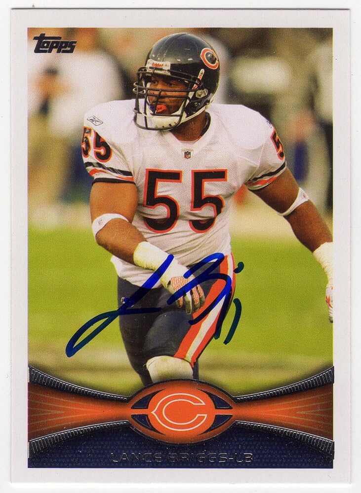 Lance Briggs Signed Bears 2012 Topps Football Trading Card #227