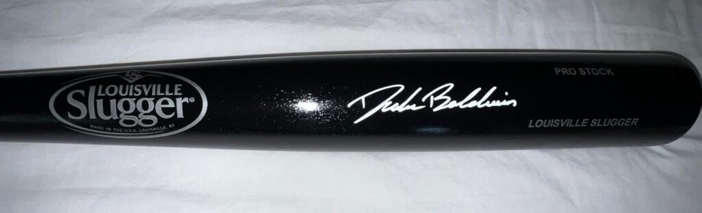 Drake Baldwin Atlanta Braves Autographed Signed Bat Beckett Witness Hologram Black