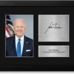 HWC Trading US President Joe Biden Autograph USL Framed Signed Reproduction Printed Print Photo Picture Display for Patriotic Americans – US Letter Size