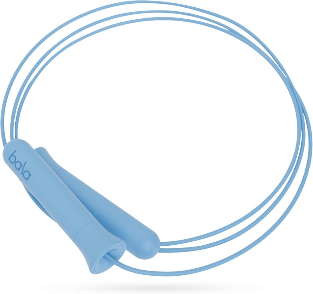 Bala Weighted Jump Rope for Women & Men – Adjustable & Replaceable Jumping Rope for Adults – Workout Jump Rope Ergonomically Designed for Cardio & HIIT – Skipping Rope with Silicone Handles