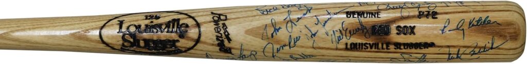 Boston Red Sox 1989 Team Signed Autographed Louisville Slugger Natural Baseball Bat JSA Letter COA
