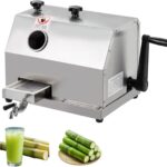 Manual Sugar Cane Juicer Machine, Commercial Sugar Cane Press, 110LBS/H High Output Sugarcane Juicer,3 Stainless Steel Rollers, 2.4Inch Large Feeding Chute, Extractor Squeezer for Home and Commercial