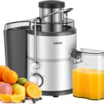 GDOR 800W Juicer Machine, 3” Wide Feed Chute, Dual-Speed Centrifugal Juicer for Fruits & Vegetables, Anti-Drip Function, BPA-Free, Easy to Clean with Brush, White