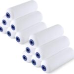 WORKPRO 12-Pack Foam Paint Roller 4 inch, Small Paint Roller Kit, Mini Paint Roller for Painting Walls, Cabinets, Doors, Fences, etc.