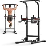 ZENOVA Pull Up Bar Dip Station Multi-Function Strength Training Equipment for Men Women Muscle Building 330/500 LBS Weight Capacity