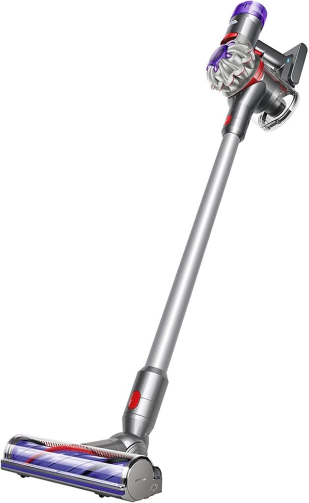 Dyson V7 Allergy HEPA Cordless Stick Vacuum Cleaner I Bagless Ergonomic I Telescopic Handle I Carpet and Edge Cleaning I Height Adjustable I Battery Operated I Silver