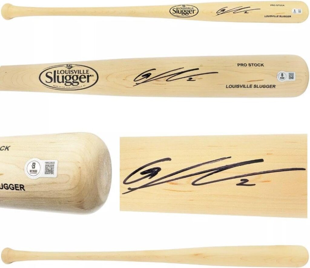 Gunnar Henderson Autographed Louisville Slugger Bat Orioles Beckett – Autographed MLB Bats