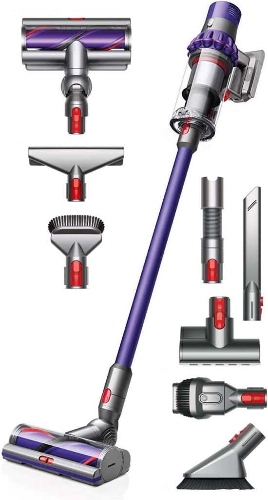 Dyson Cyclone V10 Animal Cordless Vacuum Cleaner + Manufacturer’s Warranty + Quick Release Extension Hose + Stubborn Dirt Brush + Mattress Tool Bundle (Manufacture Renewed)
