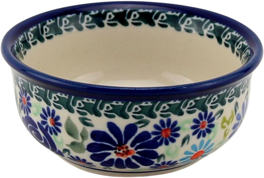 Polish Pottery Market Small Bowl – Handmade by Zaklady Boleslawiec, Poland – 3.75-Inch Diameter Polish Stoneware Bowl