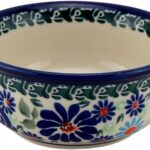 Polish Pottery Market Small Bowl – Handmade by Zaklady Boleslawiec, Poland – 3.75-Inch Diameter Polish Stoneware Bowl