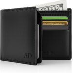 Vegan Leather Bifold Wallets For Men – Cruelty Free Non Leather Mens Wallet With ID Window RFID Gifts For Him