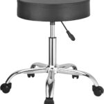 JOSTZHXIN Rolling Stool Height Adjustable Round Swivel Stool for Tattoo Salon Spa Massage, Home Office Chair
