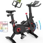 YESOUL Self Powered Exercise Bike with Exclusive Smart App, Adjustable Magnetic Resistance & 300lbs Capacity, Indoor Stationary Cycling Bike with Stable Triangle Frame, Scenic Rides & Live Classes for Home Workouts