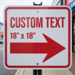 Custom Signs Outdoor, Personalized Metal Sign for Business, 18×18 inch Reflective Option, Rust Free Aluminum, UV Ink Printing, Durable/Weatherproof