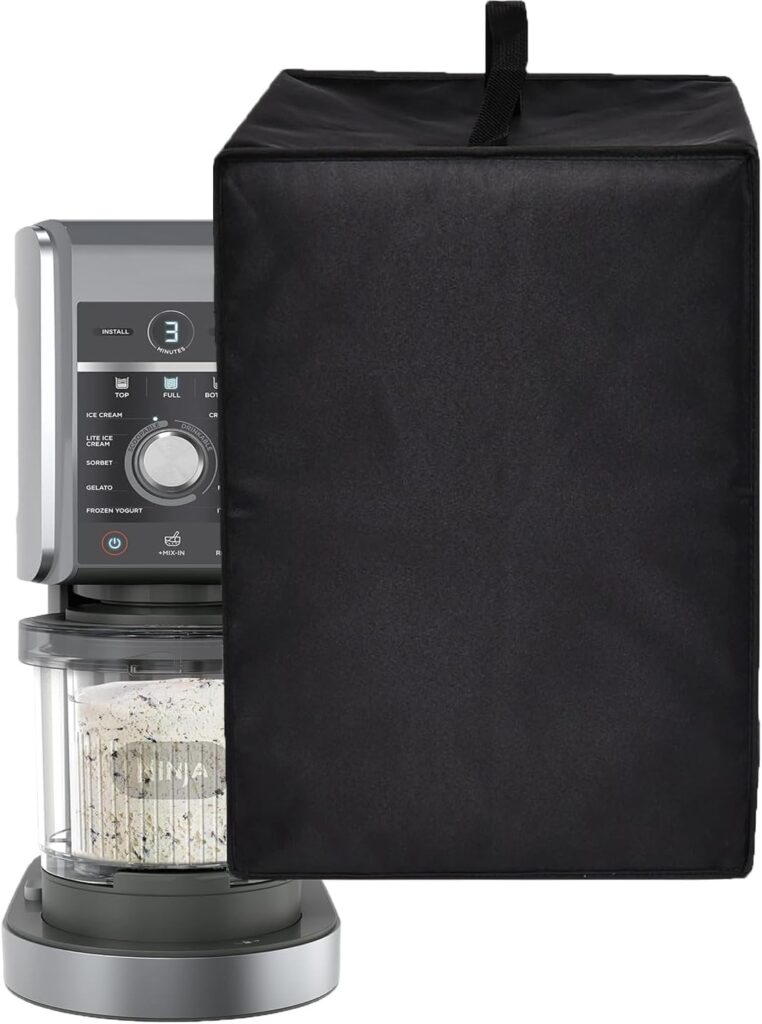 Ice Cream Maker Cover Heavy Duty Heat-resistant Waterproof Dust Protective Frozen Treat Maker Cover Case Compatible for Ninja CREAMi Deluxe Ice Cream Maker NC501/ NC301/ NC299AMZ