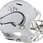 Vikings Justin Jefferson Signed STS III Full Size Speed Rep Helmet BAS Witnessed – Autographed NFL Helmets