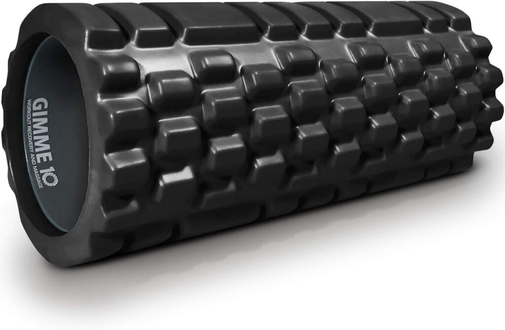 3-Zone Textured Foam Roller – Medium Density, 500 lb Capacity, Ultra-Light 12.5” Design for Deep Muscle Massage, Built to Last with Patented Technology