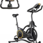 Exercise Bike Stationary Bikes for Home, Adjustable Resistance & Comfortable Seat Workout Bike, Quiet Indoor Cycling Bike with Digital Monitor, Phone Holder