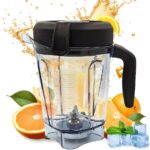 For Vitamix Blender Pitcher 64 oz Low-Profile Container, Compatible with Vitamix 5200, 750, 5000, 6300, 7500, vm0102, vm0103, vm0197, E310 – Classic/Explorian/Commercial Series Cups
