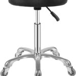 Rolling Stool with Wheels, Heavy Duty Hydraulic Massage Stool for Shop Guitar Lab Tattoo Workbench Medical, Adjustable Swivel Chair (Black)