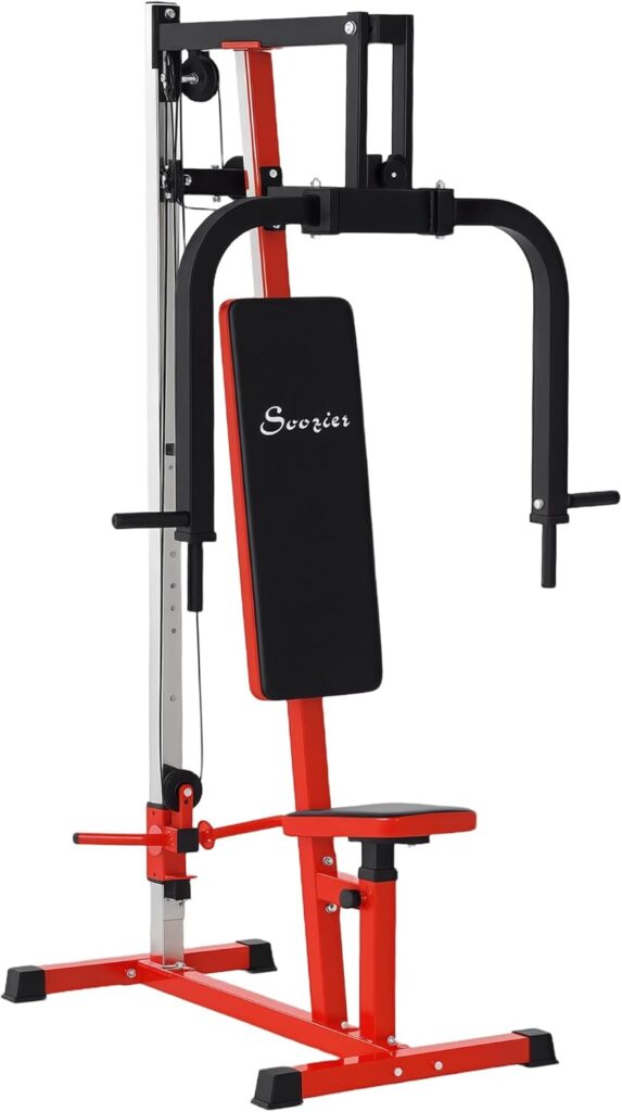 Soozier Chest Fly Machine and Chest Press Station, Delt Machine Home Gym Equipment for Chest, Back, Pectoral, Rear Deltoid and Shoulder Training