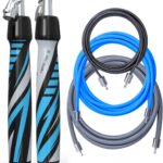 Hererope 3 In 1 Jump Rope for Men & Women, 1/6lb, 1/4lb, 1/2lb Interchangeable Weighted Jump Rope Set with Precision Ball-Bearing, Anti-Slip Leather Grip – Jump Ropes for Fitness, Speed Training, Endurance Building & Total Body Workout