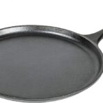 Lodge L9OG3 Cast Iron Round Griddle, Pre-Seasoned, 10.5-inch – Made in USA, Compatible with Stovetop, Oven, Grill & Campfire