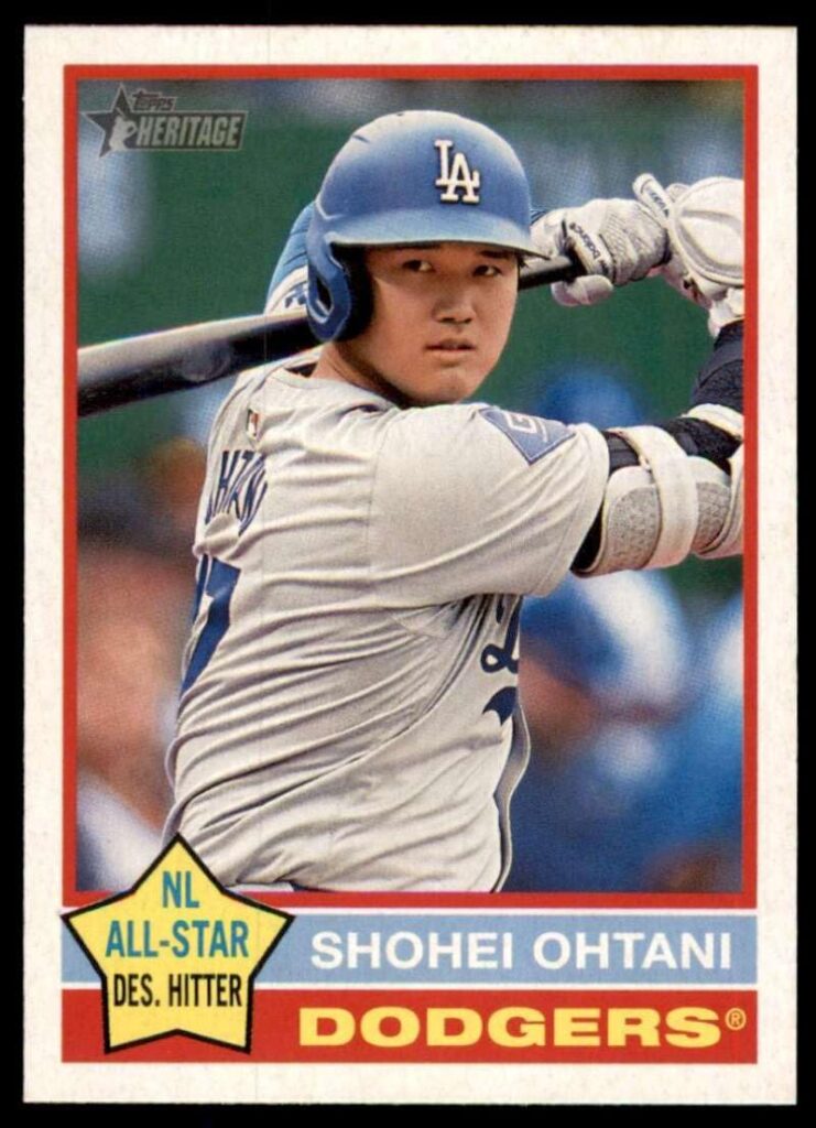 2025 Topps Heritage #148 Shohei Ohtani Los Angeles Dodgers Official Baseball Card in Raw (NM or Better) Condition