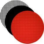 Air Fryer Silicone Liner Set of 3 Compatible with Instant Pot 8 QT Duo Crisp, Ninja Foodi + More, Air Fryer Pressure Cooker Accessories Parchment Paper Sheet Replacement Reusable Mats 9.4 inch Round